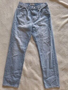 Madewell The Perfect Vintage Jeans Light Wash High Rise Straight Leg Size 27